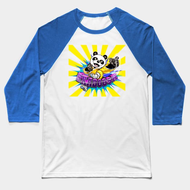 Skadoosh - Yellow Burst Baseball T-Shirt by SkyBacon